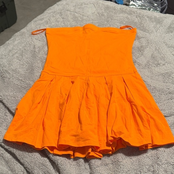 love J Dresses & Skirts - Love J Bright Orange Strapless Dress